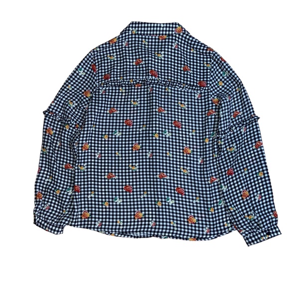 Zac & Rachel Floral Check Button Down Shirt - women’s Small - Picture 10 of 14